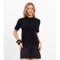 Blusa Feminina Básica em Malha Visco Rovitex Preto