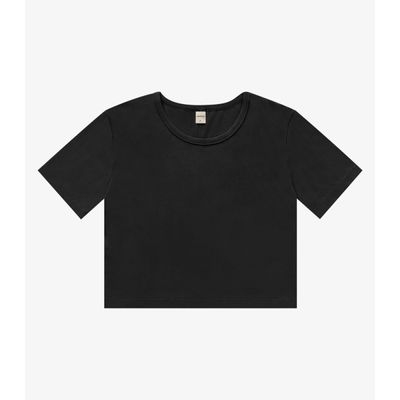 Blusa Básica Feminina Cotton Leve Rovitex Preto G / Preto
