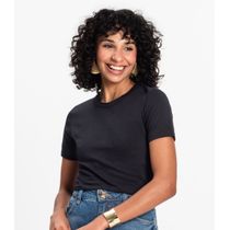 Blusa Básica Feminina Cotton Leve Rovitex Preto