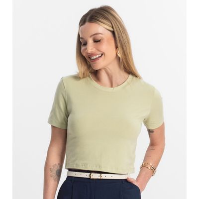 Blusa Básica Feminina Cotton Leve Rovitex Verde GG / Verde