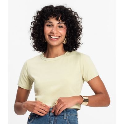 Blusa Básica Feminina Cotton Leve Rovitex Verde GG / Verde