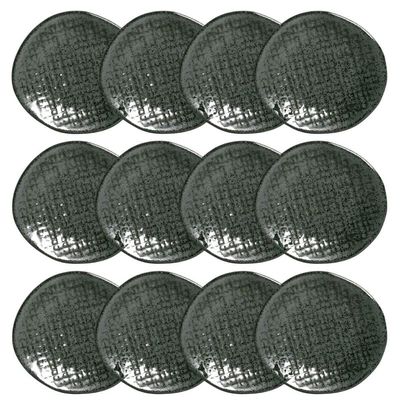 Jogo 12 Ramequins Cerâmica Stoneware 57ml Orgânico Juta Greenery Porto Brasil Molho Shoyu Sushi
