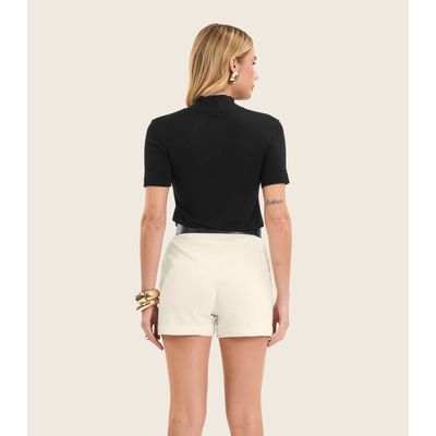 Blusa Feminina Gola Alta ViscoTrico Básica Endless Preto GG / Preto