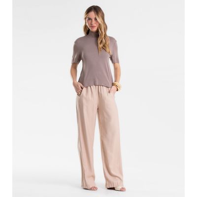 Blusa Feminina Gola Alta ViscoTrico Básica Endless Cinza M / Cinza