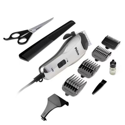 Máquina de Cortar Cabelo PCR04 Philco Preto com Cromado / 110V