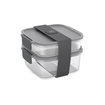 Kit Marmiteira Lunch Box Electrolux Plástico Cinza Resistente a Temperatura