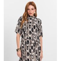 Blusa Feminina Estampada Gola Alta Endless Preto