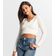 Blusa Cropped Juvenil Manga Longa Minty Bege 14 / Bege