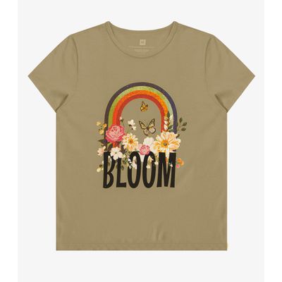 Blusa Baby Look Feminina Estampada Select Verde P / Verde