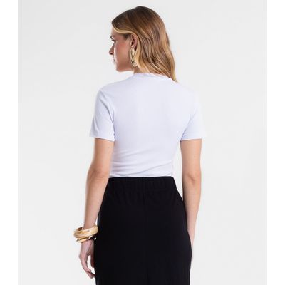 Blusa Feminina Em Ribana Endless Branco M / Branco