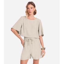 Blusa Feminina  Alfaiataria Endless Bege