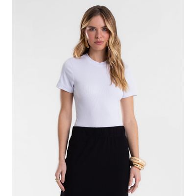 Blusa Feminina Em Ribana Endless Branco GG / Branco