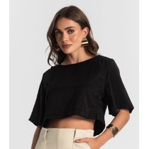 Blusa Feminina  Alfaiataria Endless Preto
