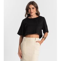 Blusa Feminina  Alfaiataria Endless Preto