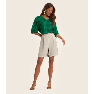 Blusa Feminina em Viscotorcion Rovitex Verde M / Verde