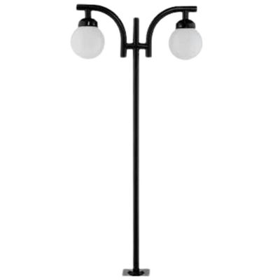 Poste Luminária Preto em Alumínio sem Globo para Jardim Global Dital