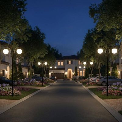 Poste Luminária Preto em Alumínio sem Globo para Jardim Global Dital