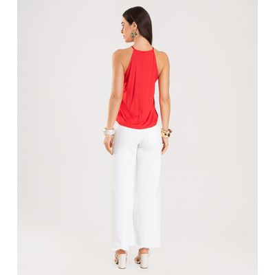 Blusa Feminina de Alça Infinita Cor Vermelho G / Vermelho