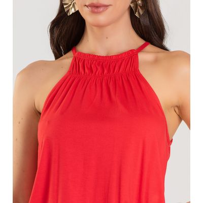 Blusa Feminina de Alça Infinita Cor Vermelho G / Vermelho