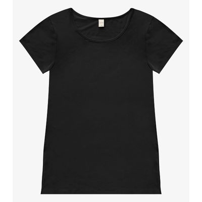 Blusa Básica Alongada Feminina Rovitex Preto M / Preto