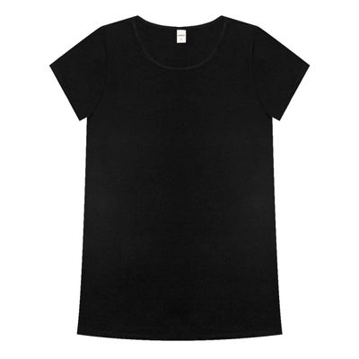 Blusa Básica Alongada Feminina Rovitex Preto M / Preto