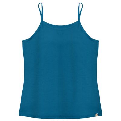 Blusa de Alça Feminina Viscotorcion Básica Rovitex Azul M / Azul