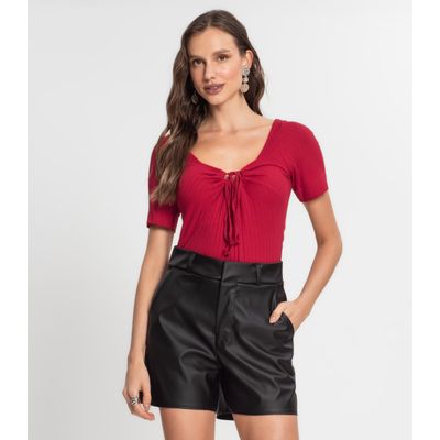 Blusa Feminina Com Amarração Endless Vermelho M / Vermelho