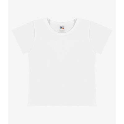 Blusa Básica Infantil Cotton Leve Rovi Kids Branco 18 / Branco