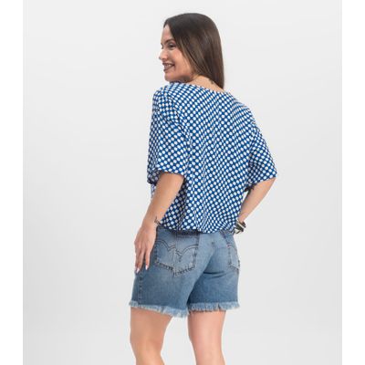 Blusa Feminina Estampada Infinita Cor Azul M / Azul