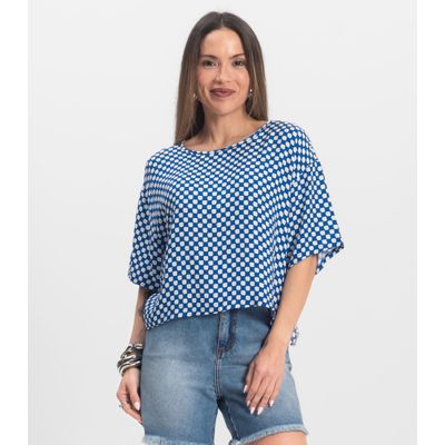 Blusa Feminina Estampada Infinita Cor Azul M / Azul