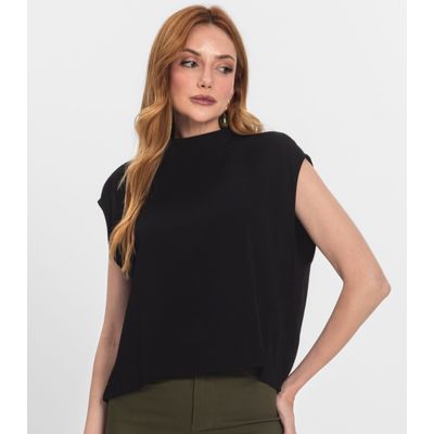 Blusa Feminina Gola Alta Endless Preto GG / Preto