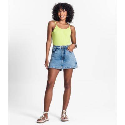 Blusa de Alça Feminina Viscotorcion Básica Rovitex Verde GG / Verde