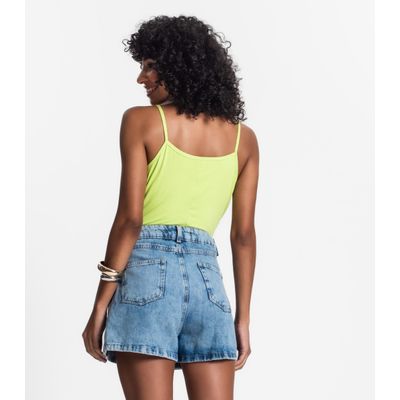 Blusa de Alça Feminina Viscotorcion Básica Rovitex Verde GG / Verde