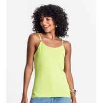 Blusa de Alça Feminina Viscotorcion Básica Rovitex Verde