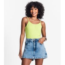 Blusa de Alça Feminina Viscotorcion Básica Rovitex Verde