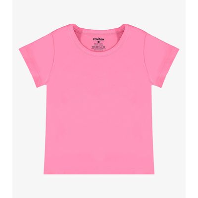 Blusa Básica Infantil Cotton Leve Rovi Kids Rosa 16 / Rosa