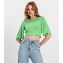 Blusa De Ribana Canelada Feminina Endless Verde