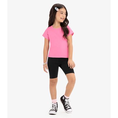 Blusa Básica Infantil Cotton Leve Rovi Kids Rosa 14 / Rosa