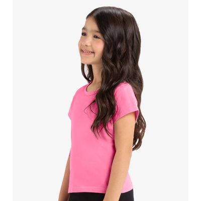 Blusa Básica Infantil Cotton Leve Rovi Kids Rosa 14 / Rosa