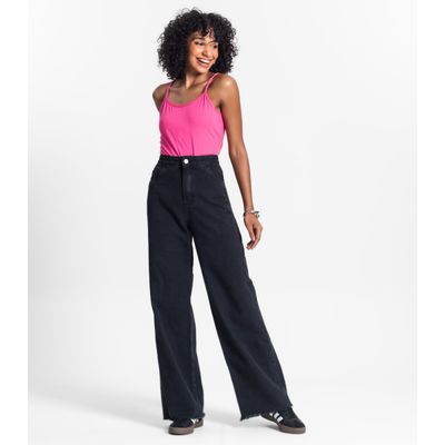 Blusa de Alça Feminina Viscotorcion Básica Rovitex Rosa P / Rosa