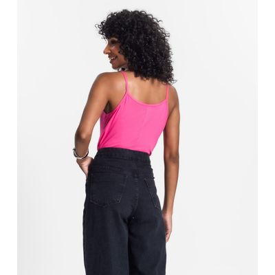 Blusa de Alça Feminina Viscotorcion Básica Rovitex Rosa P / Rosa