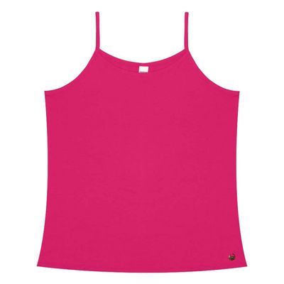 Blusa de Alça Feminina Viscotorcion Básica Rovitex Rosa P / Rosa