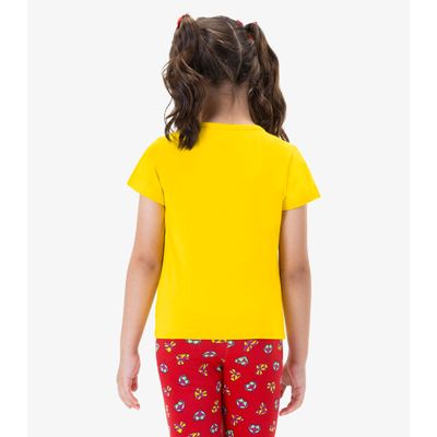 Blusa Básica Infantil Cotton Leve Rovi Kids Amarelo 10 / Amarelo