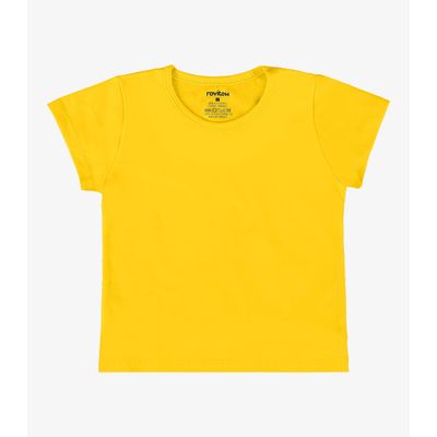 Blusa Básica Infantil Cotton Leve Rovi Kids Amarelo 10 / Amarelo