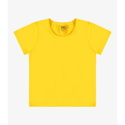Blusa Básica Infantil Cotton Leve Rovi Kids Amarelo 10 / Amarelo