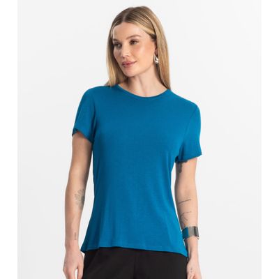 Blusa Feminina Básica Visco Tricot Rovitex Azul G / Azul