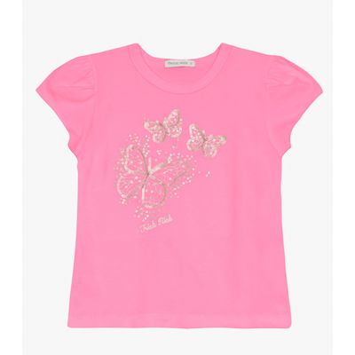 Blusa feminina em Cotton Leve Trick Nick Rosa 10 / Rosa