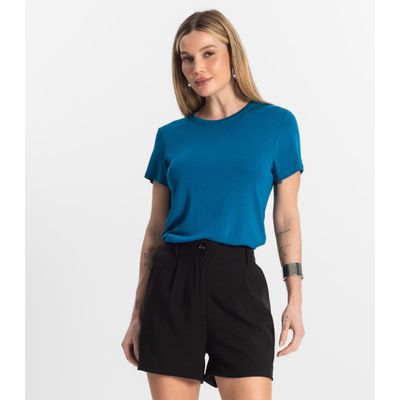 Blusa Feminina Básica Visco Tricot Rovitex Azul M / Azul