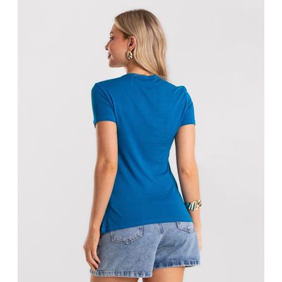 Blusa Feminina Básica Visco Tricot Rovitex Azul M / Azul
