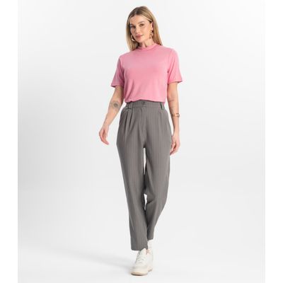 Blusa Feminina Básica em Malha Visco Rovitex Rosa G / Rosa